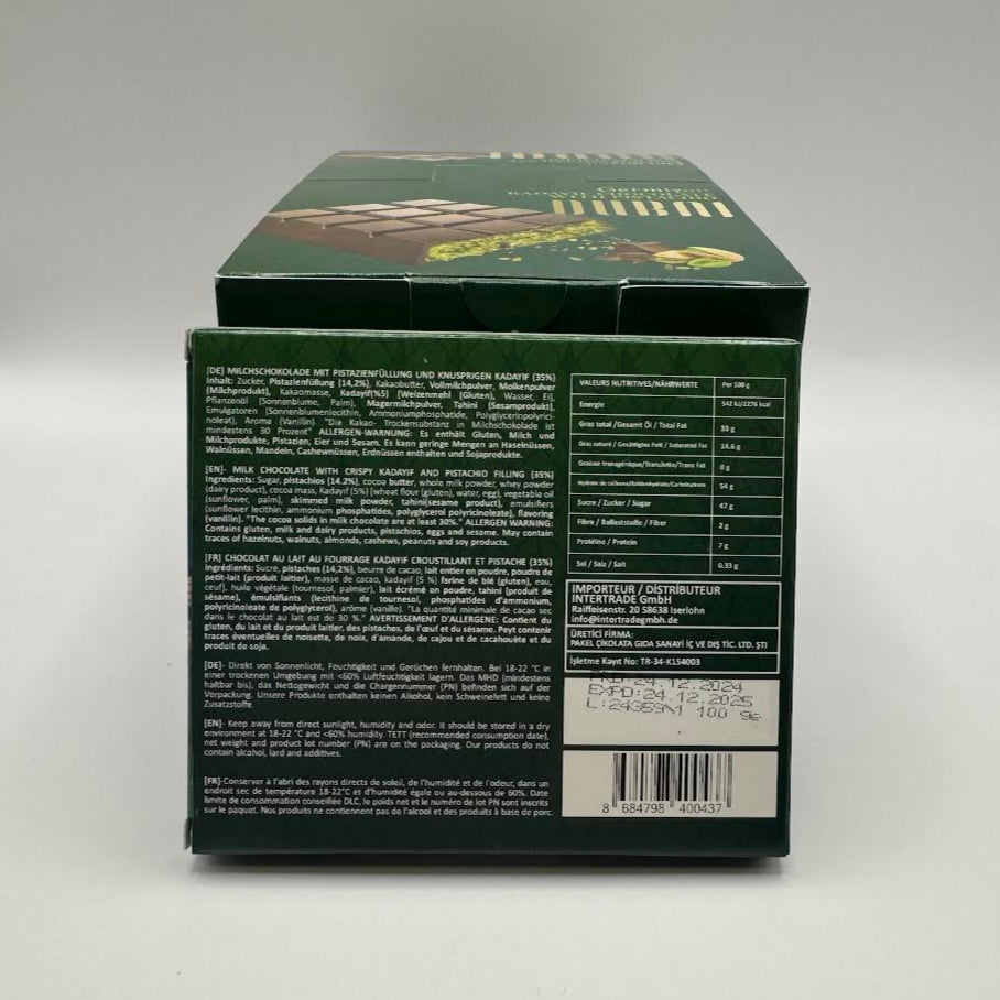Germiyan Kadayif Chocolate With Pistachio 100g