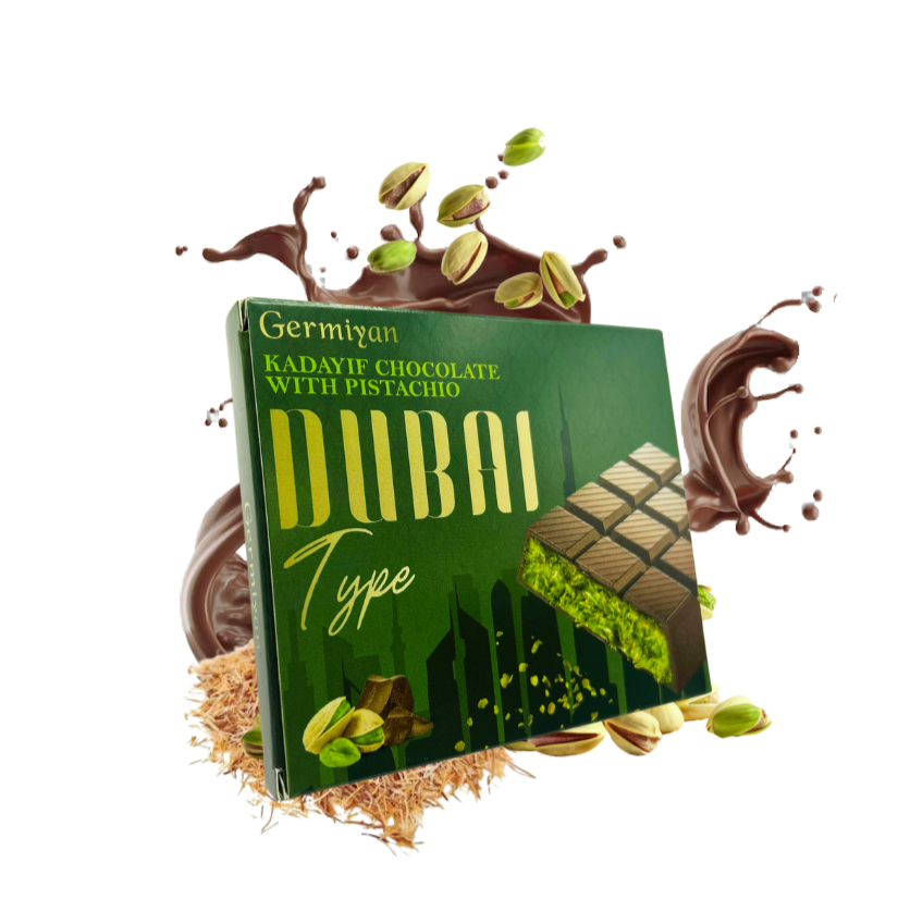 Germiyan Kadayif Chocolate With Pistachio 100g