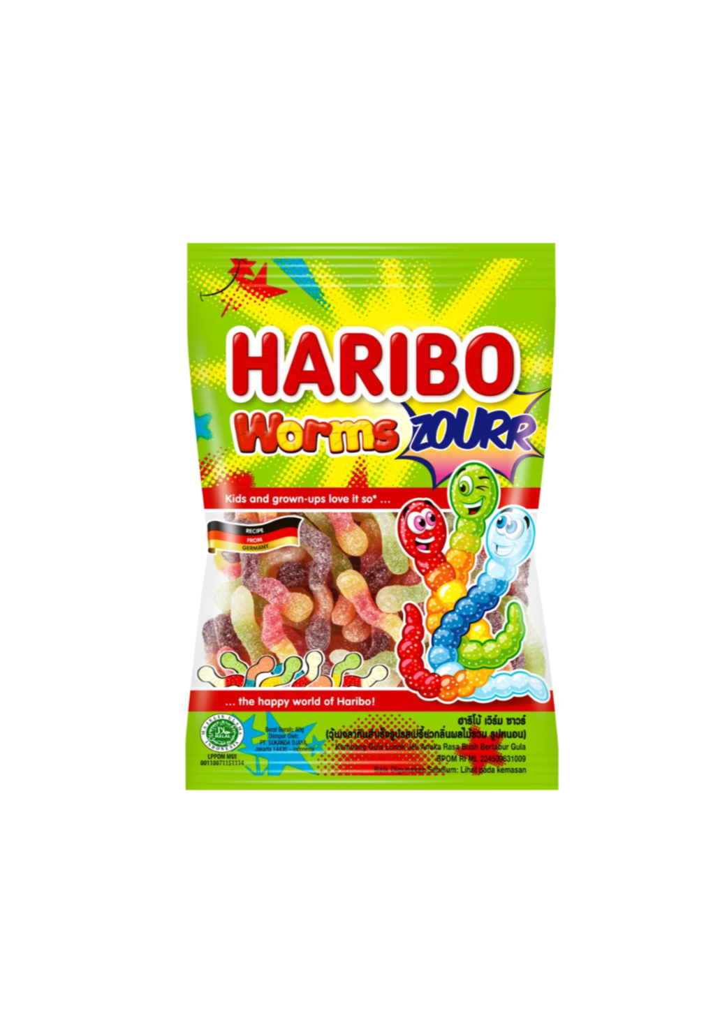 Haribo Worms Sauer 80g