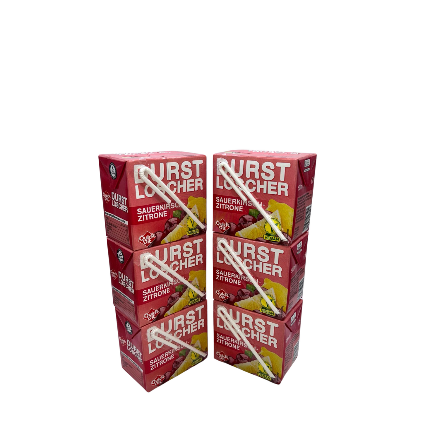 6x Durstlöscher Sauerkirsch-Zitrone Erfrischender Kirsch-Zitronen-Mix