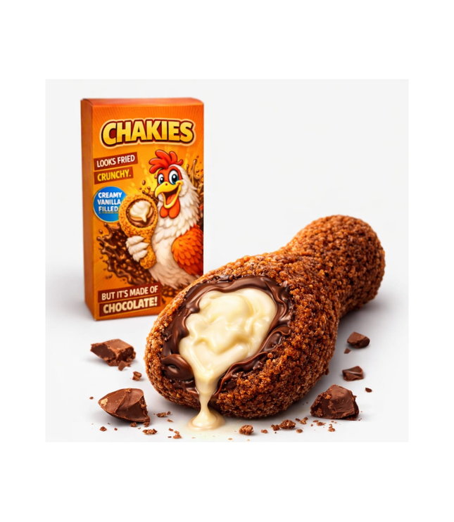 Chakies Chicken Tender Duo, Milchschokolade mit Vanillecreme-Füllung