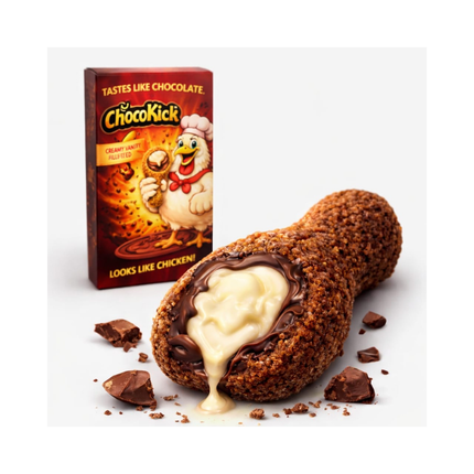 ChocoKick Chicken Tender Duo, Milchschokolade mit Vanillecreme-Füllung