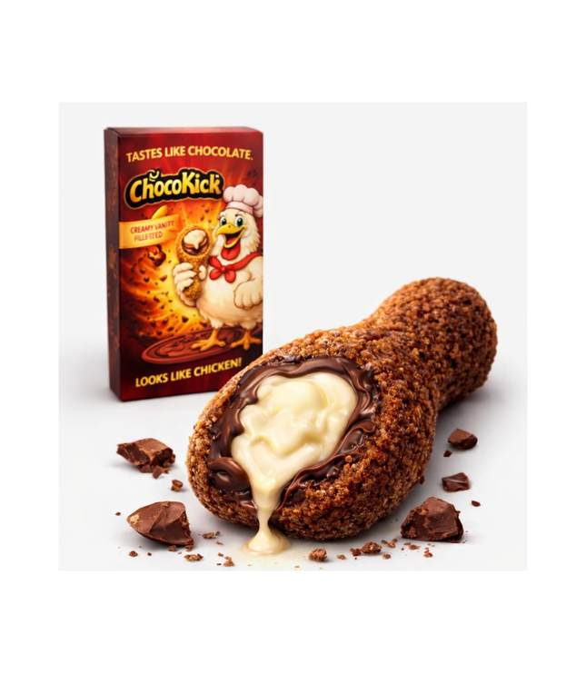 ChocoKick Chicken Tender Duo, Milchschokolade mit Vanillecreme-Füllung