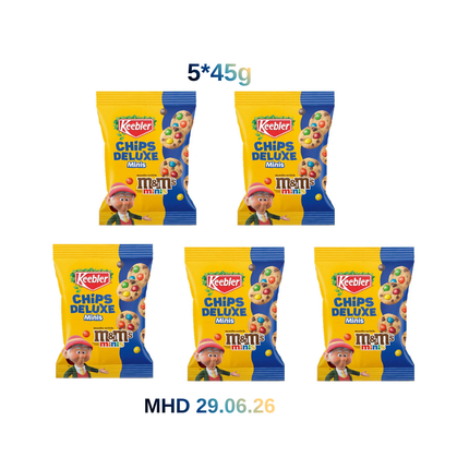 5×45g Keebler Chips Deluxe Minis Packung, 5 Beutel im Set