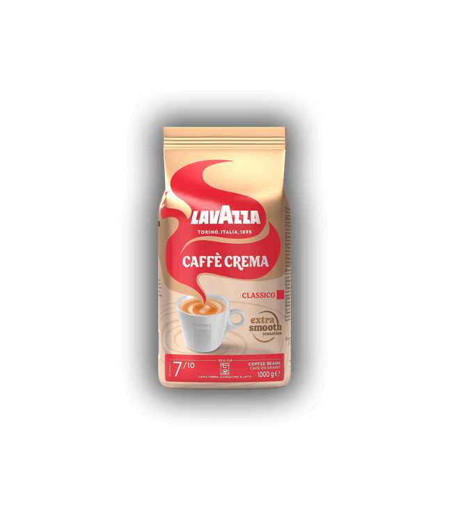 Lavazza Caffè Crema Classico Kaffeebohnen, 1-kg-Packung, weiß mit rotem Design
