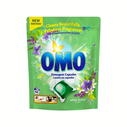 OMO 42 Wäschekapseln Weiße Orchidee & Minze, 42 Portionen