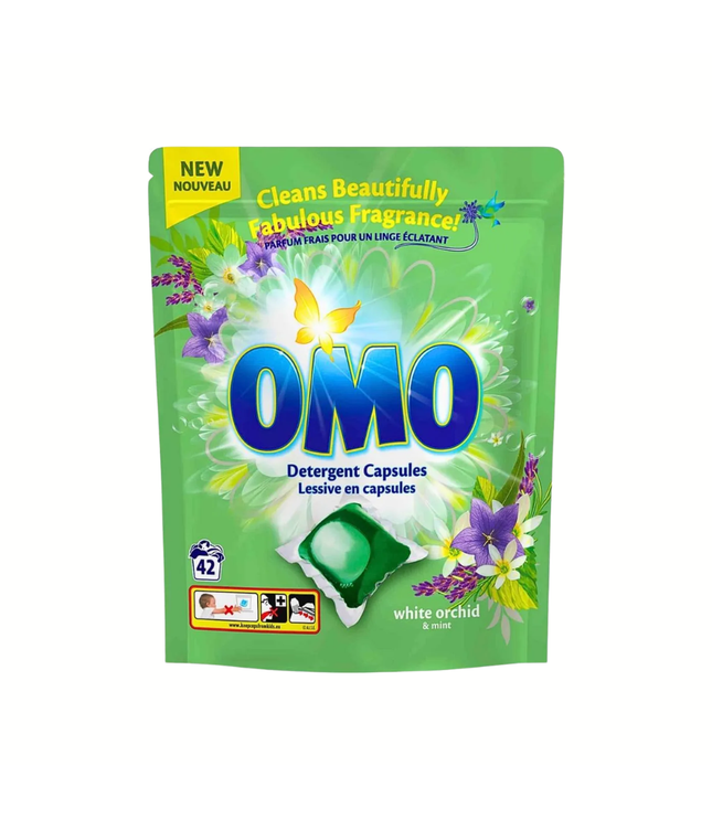 OMO 42 Wäschekapseln Weiße Orchidee & Minze, 42 Portionen
