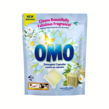 OMO 42 Wäschekapseln Marseiller Seife & Frühlingsblumen, 42 Portionen