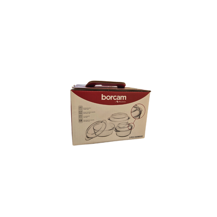 Pasabahce Borcam 3er Set Rund mit Deckel
