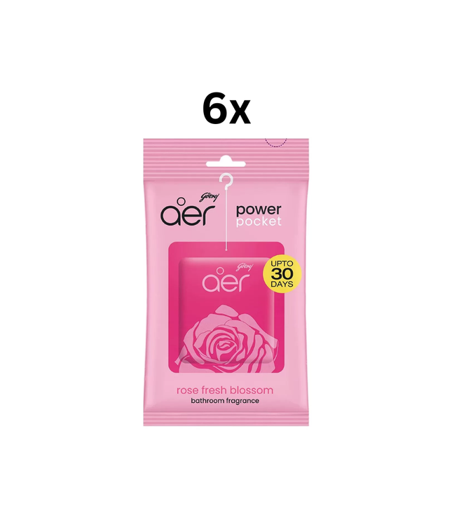 Aer Power Pocket Badduft, rose fresh blossom, 6x, bis zu 30 Tage