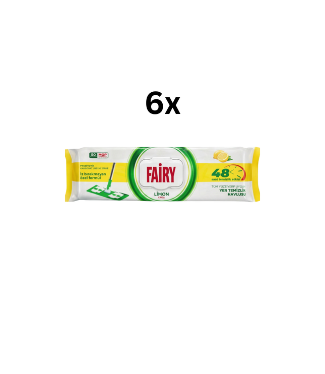 FAIRY Limon Bodentücher, 6er-Pack mit je 50 Tüchern