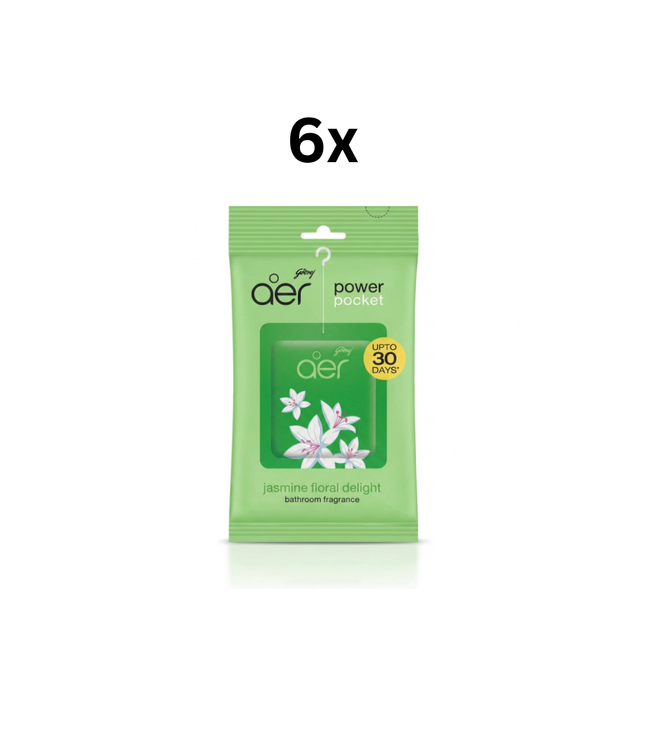 Aer Power Pocket Badduft, jasmine floral delight, 6x, bis zu 30 Tage