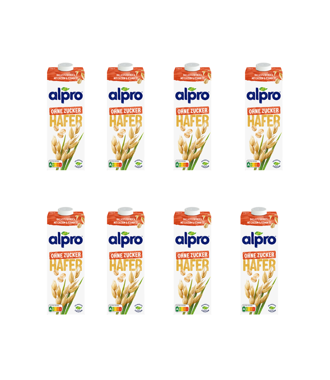 Alpro Haferdrink ohne Zucker im 1‑L‑Pappkarton, Mehrpack