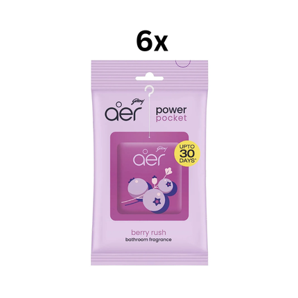Aer Power Pocket Badduft, berry rush, 6x, bis zu 30 Tage im Beutel