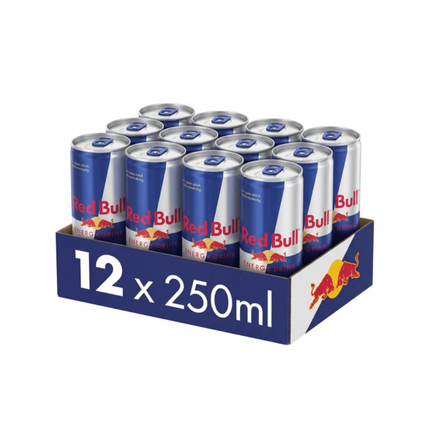 Red Bull Energy-Drink 12er Pack, 250 ml Dosen, blaue Classic-Optik