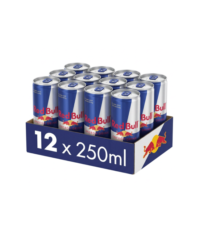 Red Bull Energy-Drink 12er Pack, 250 ml Dosen, blaue Classic-Optik