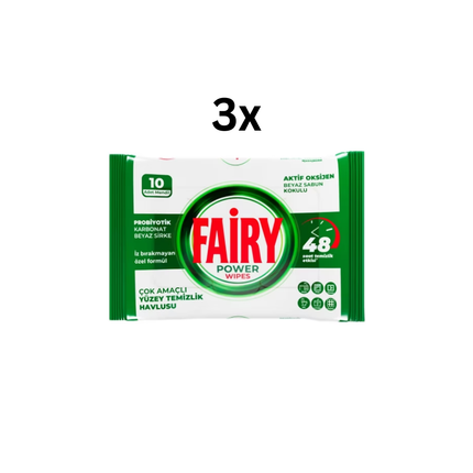 Fairy Power Wipes Reinigungstücher weiße Seife 10 Stück