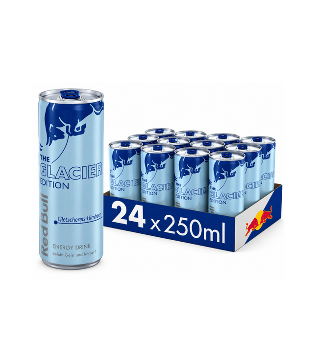Red Bull Energy-Drink 24er Pack, 250 ml Dosen + Einzel-Dose, Glacière, hellblau