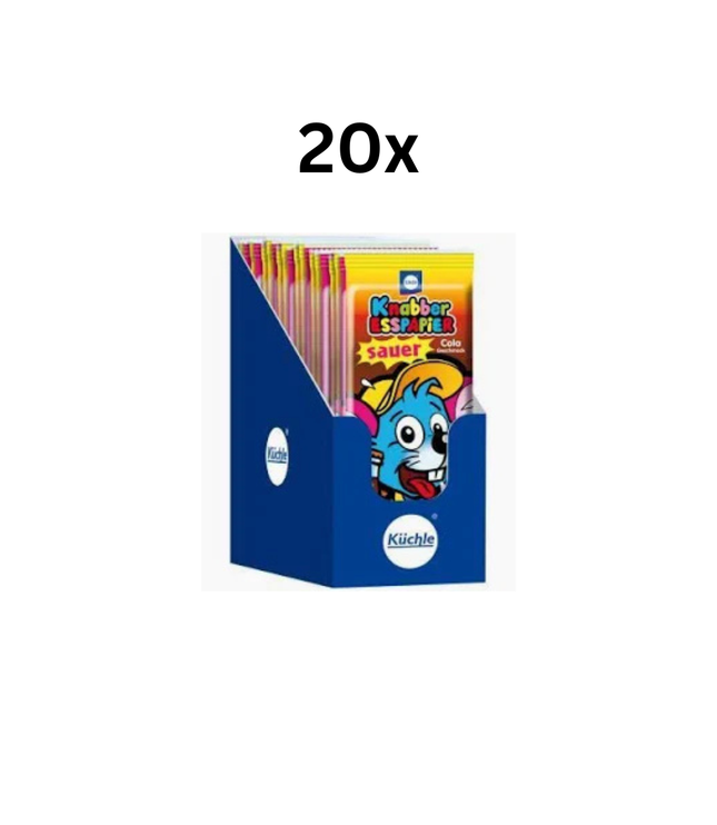 Esspapier-Snacks Sauer, Displaybox mit 20 Tüten