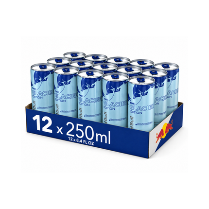 Red Bull Energy-Drink 12er Pack, 250 ml Dosen, Glacière Edition, hellblau