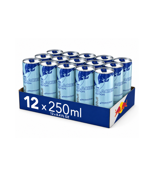 Red Bull Energy-Drink 12er Pack, 250 ml Dosen, Glacière Edition, hellblau