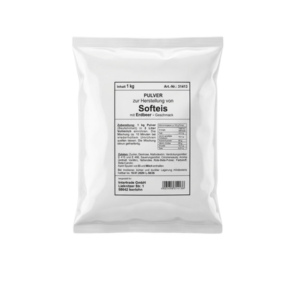 Softeispulver Erdbeere, Schokolade und Vanille 1kg