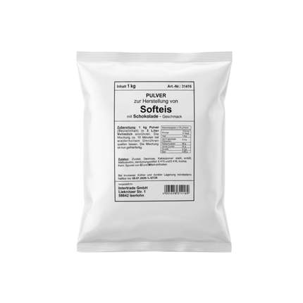 Softeispulver Erdbeere, Schokolade und Vanille 1kg