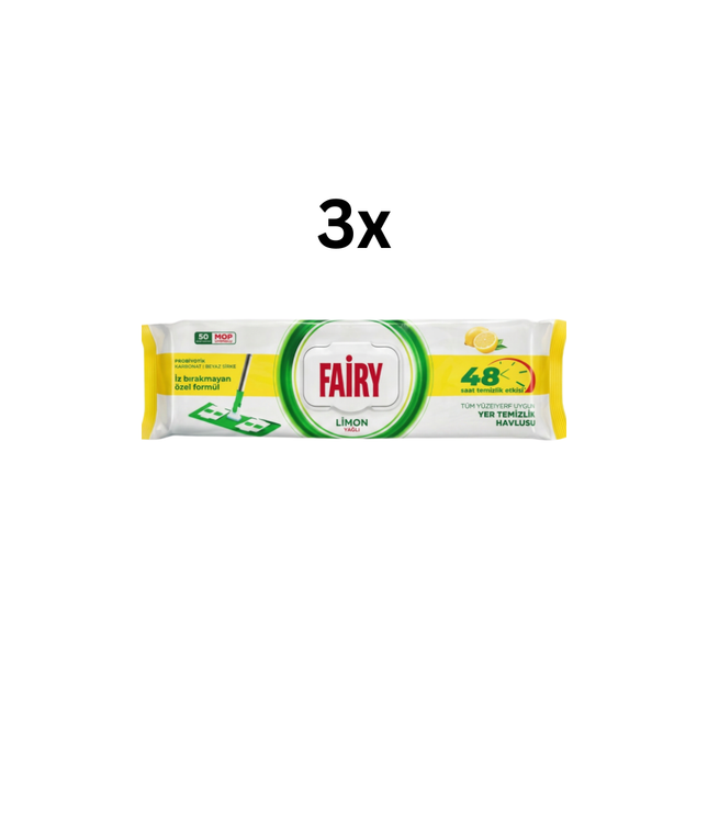 FAIRY Limon Bodentücher, 3er-Pack mit je 50 Tüchern