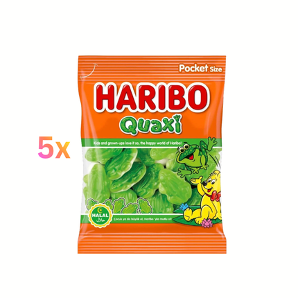 Haribo Quaxi Tüte mit grünen Bonbons, 5er-Pack