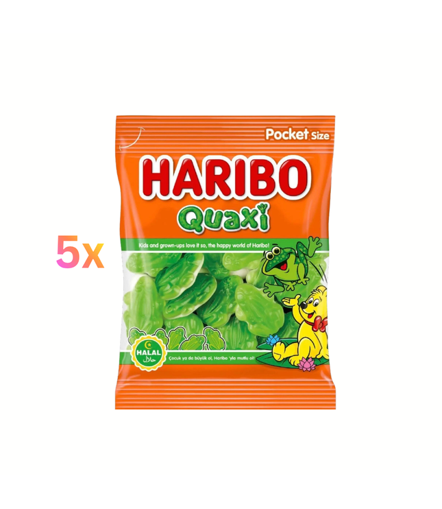 Haribo Quaxi Tüte mit grünen Bonbons, 5er-Pack