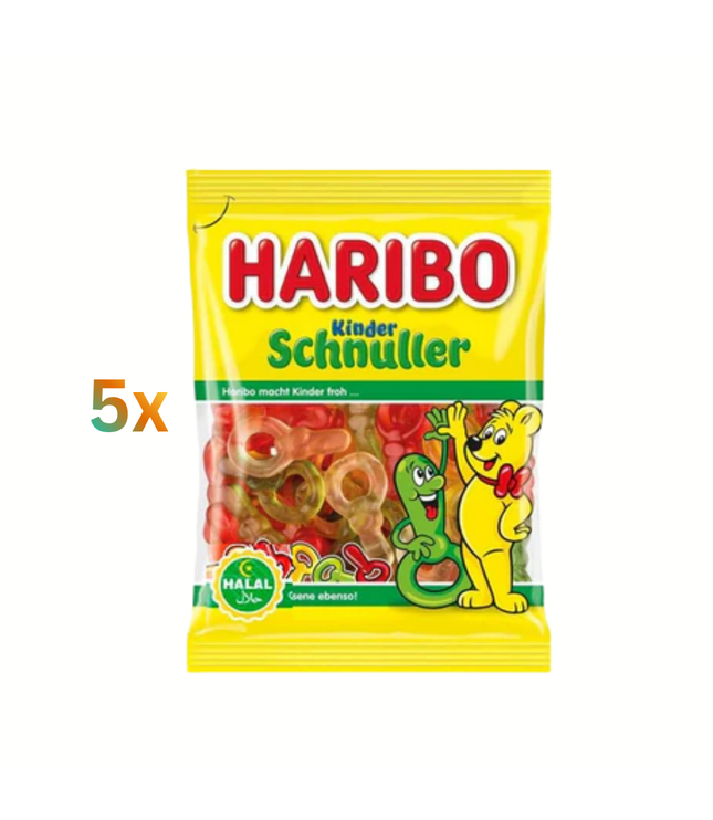 Haribo Kinder-Schnuller Tüte mit Fruchtgummi, 5er-Pack