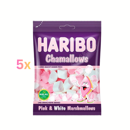 Haribo ChamaLLOws Pink & White Marshmallows Beutel mit rosa und weißen Marshmallows