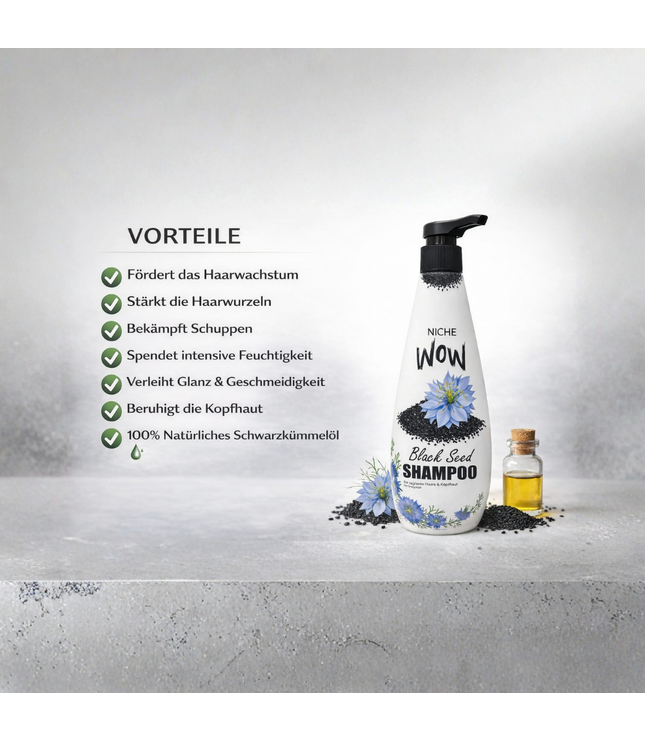 Schwarzkümmelöl-Shampoo 1000 ml: weiße Spenderflasche
