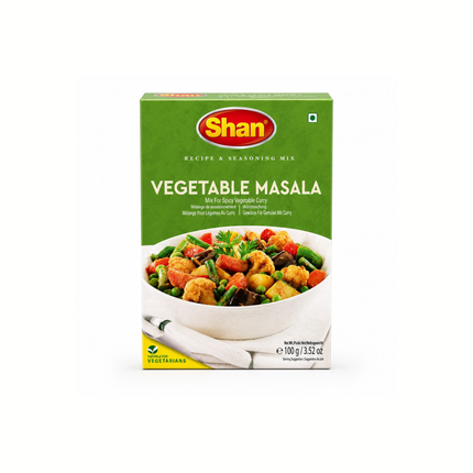 Vegetable Masala Gewürzmischung im Karton mit grünem Design