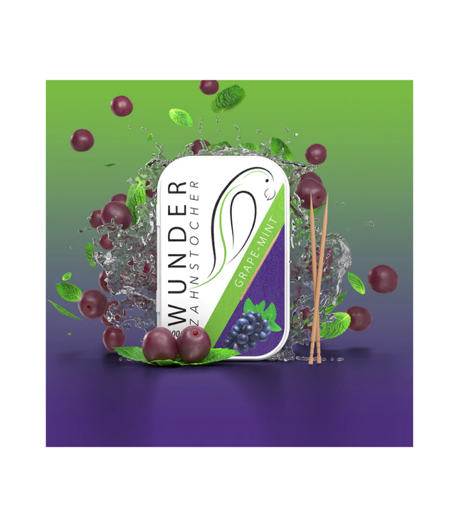 Wunder Zahnstocher mit Geschmack - 100er Pack - intensiver Geschmack - frischer Atem - Alternative zu Kaugummi - zuckerfrei