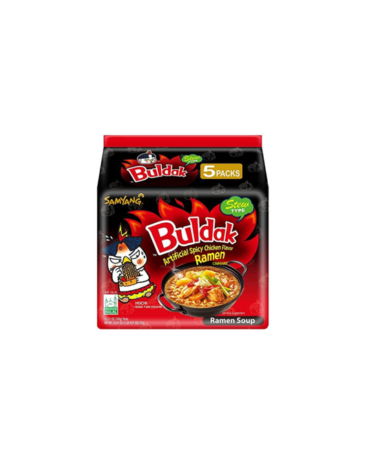 5x Hot Chicken Flavor Ramen – Stew Type Buldak Instant Nudeln – Feurig-scharfer Genuss als Suppenvariante