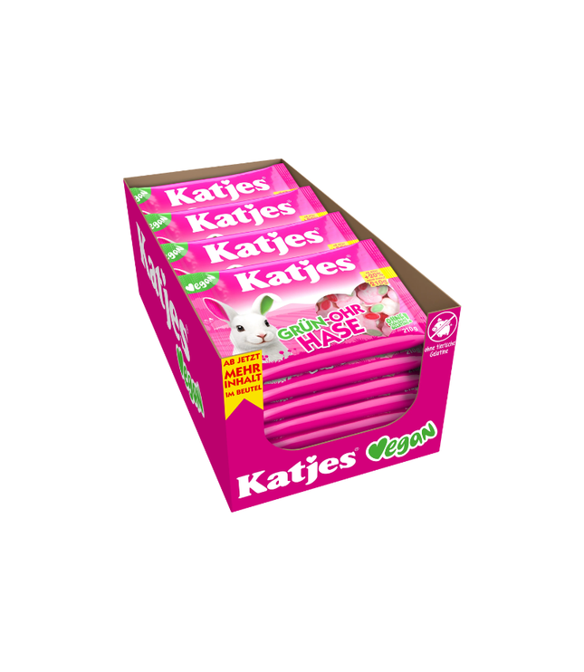 Katjes Fruchtgummi Grün-Ohr Hase 210 g Karton mit mehreren Beuteln