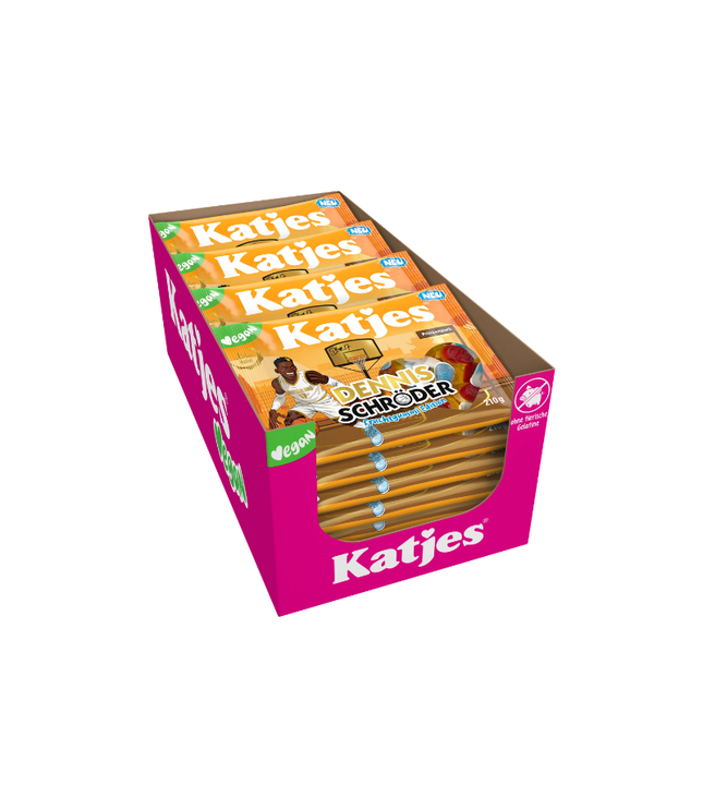 Katjes Fruchtgummi-Box Dennis Schröder, vegan, mit Stäbchen
