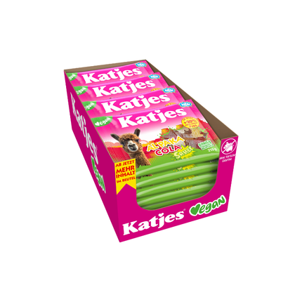 Katjes Fruchtgummi-Mixpackung mit mehreren Beuteln Alpaka Cola Sauer, vegan