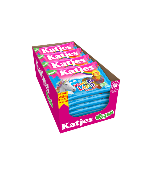 Katjes Fruchtgummi-Packung „Wunder-Land“ Rainbow, 210 g, schräg von der Seite