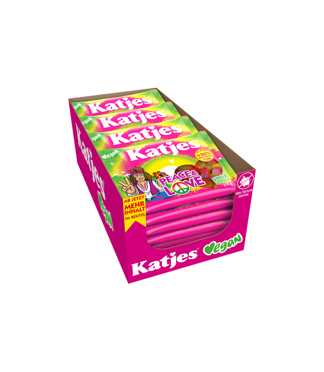 Katjes Peace & Love 5er-Packung mit Fruchtgummi in 210-g-Tüten
