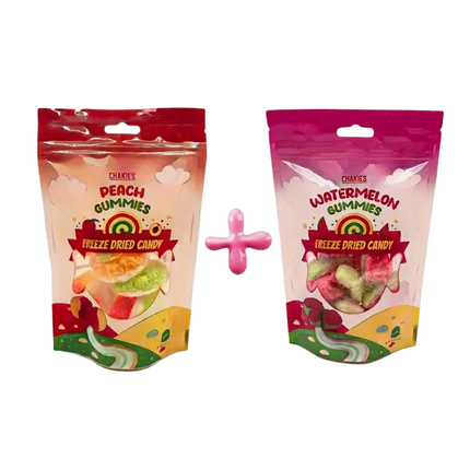 Gummibonbon-Bundle mit Peach- und Watermelon-Gummis, 2 Tüten