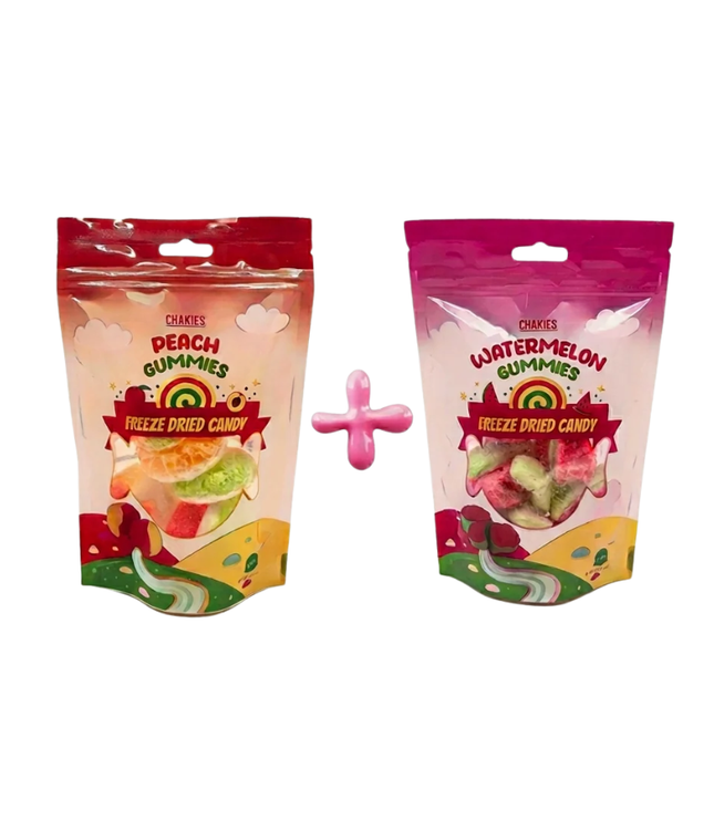 Gummibonbon-Bundle mit Peach- und Watermelon-Gummis, 2 Tüten