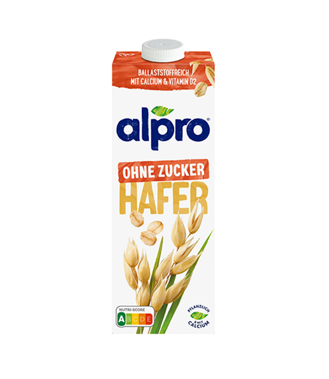 Alpro Haferdrink ohne Zucker, 1‑L‑Pappkarton mit Hafer