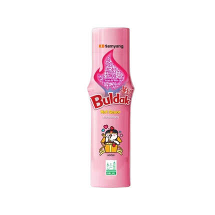 Samyang Buldak Hot Sauce Carbonara in pinker Flasche