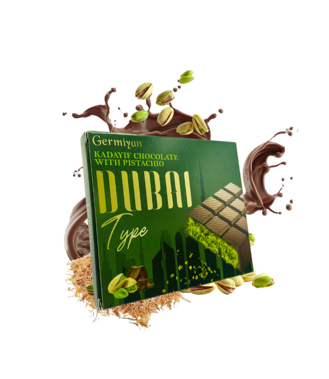Germiyan Kadayif Chocolate With Pistachio 100g
