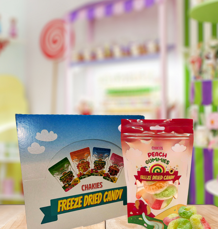 10x50g Chakies Freeze-Dried Peach Gummies