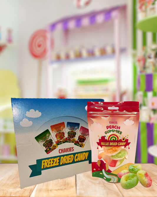 10x50g Chakies Freeze-Dried Peach Gummies
