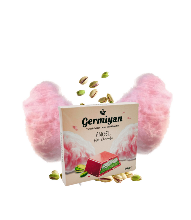 Germiyan Turkish Cotton Candy with Pistachios 100g – Angel Hair Chocolate