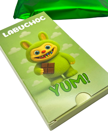 LABUCHOC 75g- Schokolade gefüllt mit Pistaziencreme und Knisterzucker